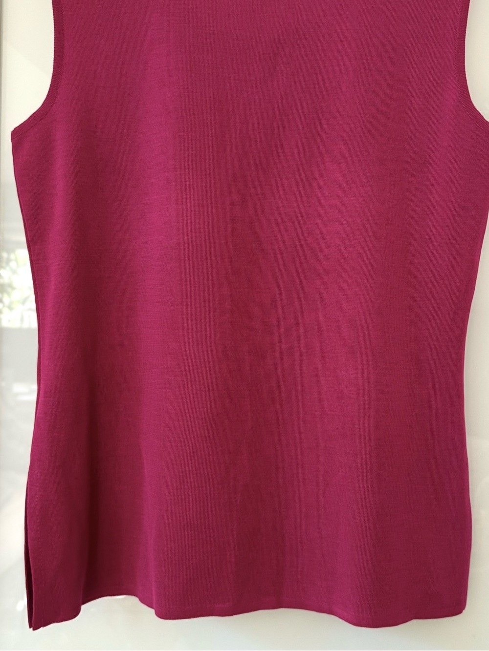 Misook NWT Luxury Classic Knit Tank Top Shell Hot Pink Magenta Scoop Neck Sz S - Picture 7 of 11